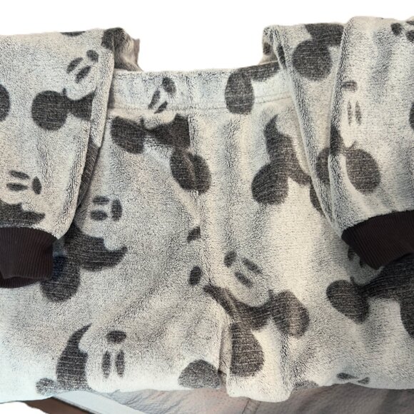 Disney Mickey Mouse Lounge Joggers Size M –Gray Fleece Pajama Pants, Cozy & Cute - Picture 2 of 7